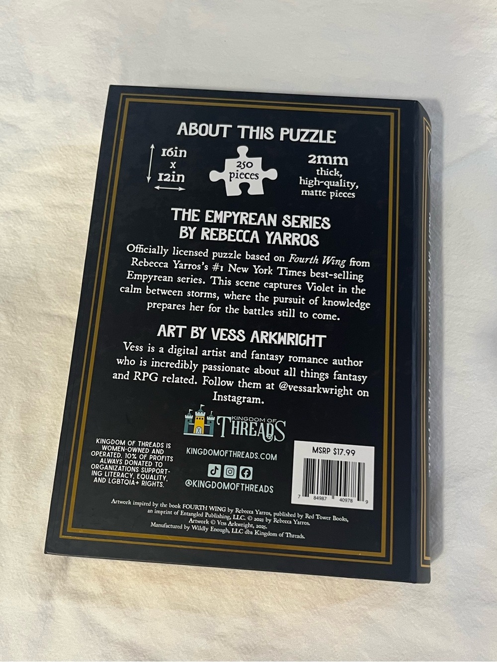 Fourth Wing 250-Piece Puzzle - Picture 4 of 4